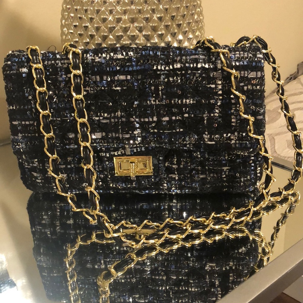 Blue Tweed bag